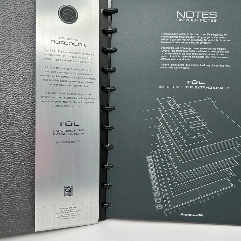 Quilted Leather TUL Notebook with FREE To Do insert plus 60 quality pages